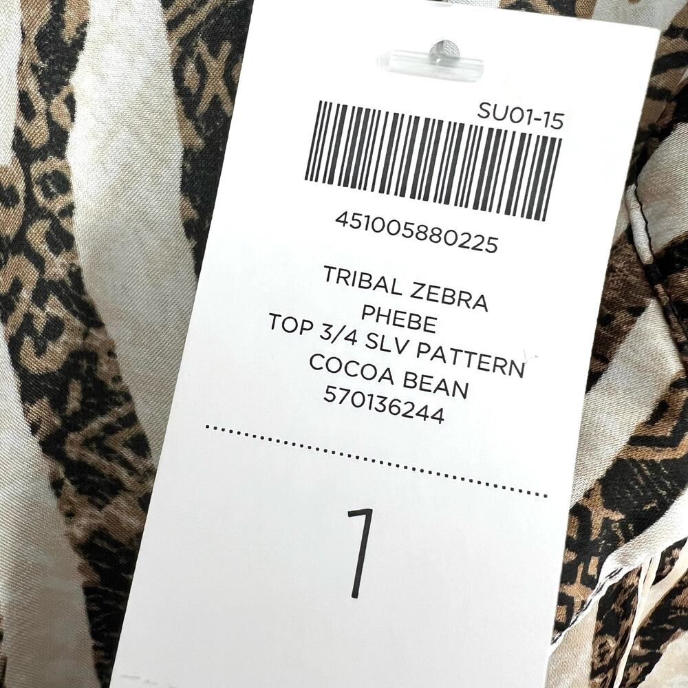 CHICOS Zebra Print Tunic - chicos sz 1 - NWOT - Picture 10 of 10